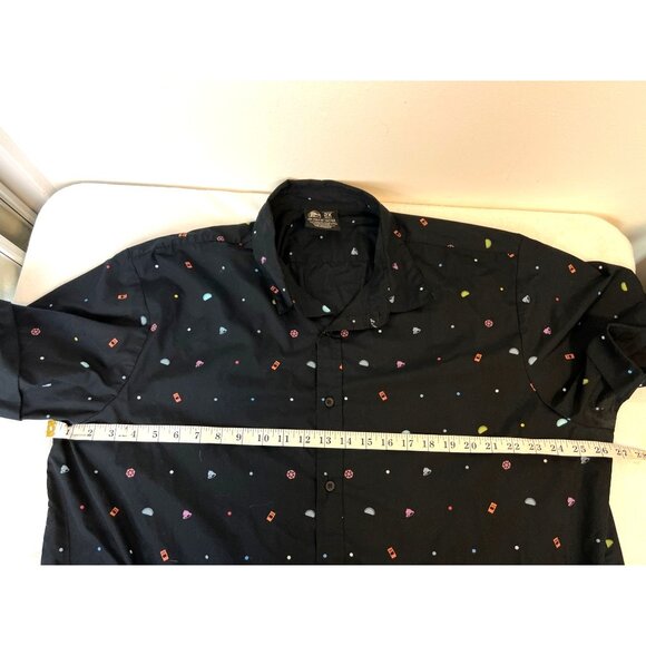 Taco Bell 2X Graphic Print Button up Mens Shirt Hawaiian Sauce Packets Bells+ - Picture 6 of 7